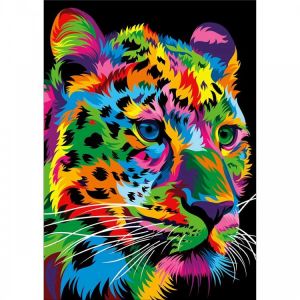 ערכת עשה זאת בעצמך ציור ביהלומים 5D תמונת נמר/אריה/זאב צבעוני